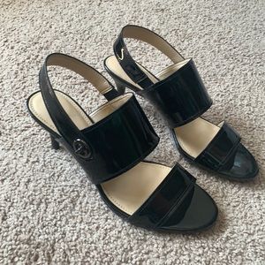 Coach patent leather sandal
